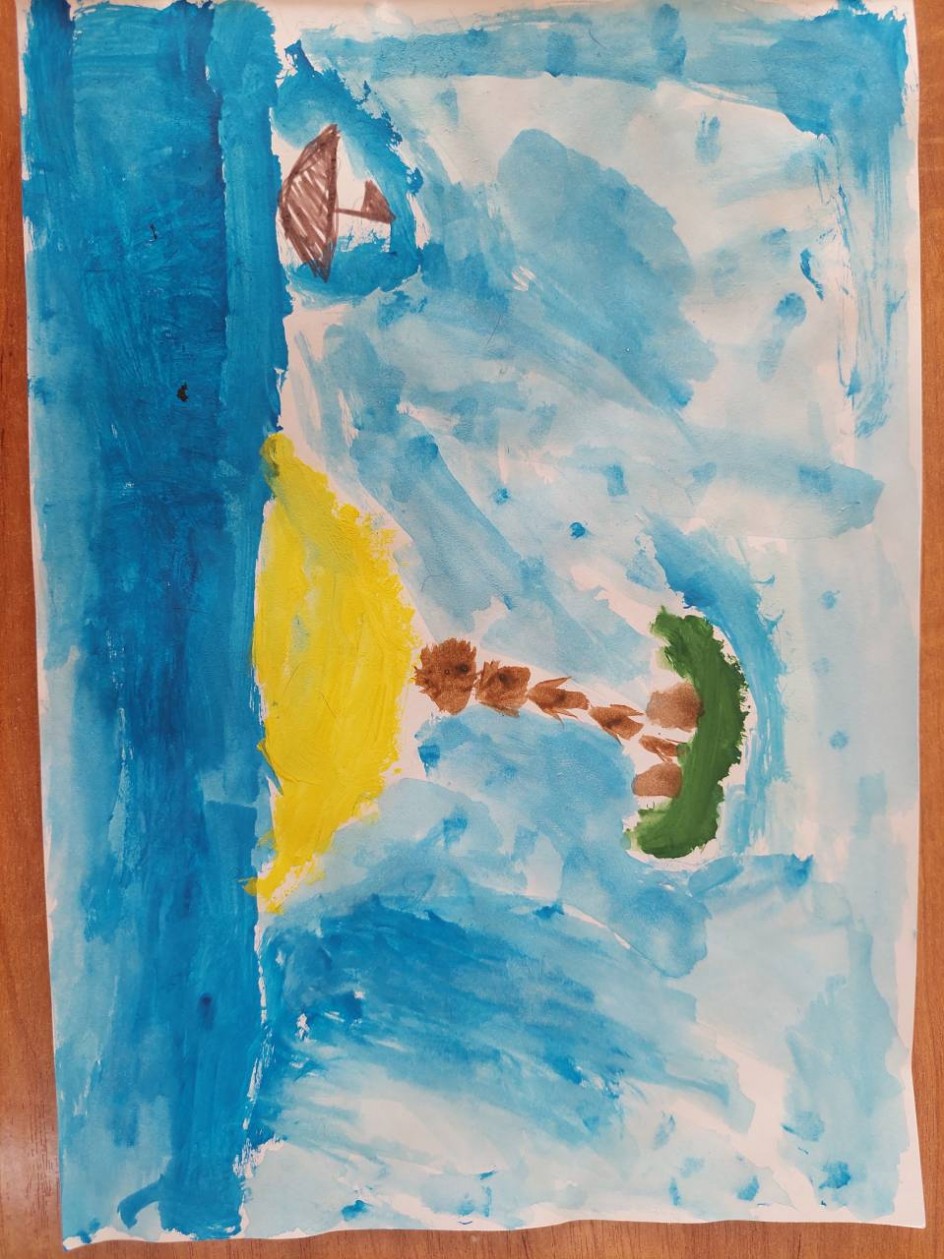 На море