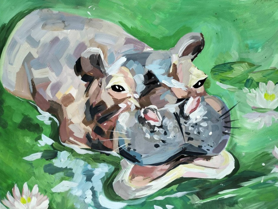 Бегемот разинул рот...