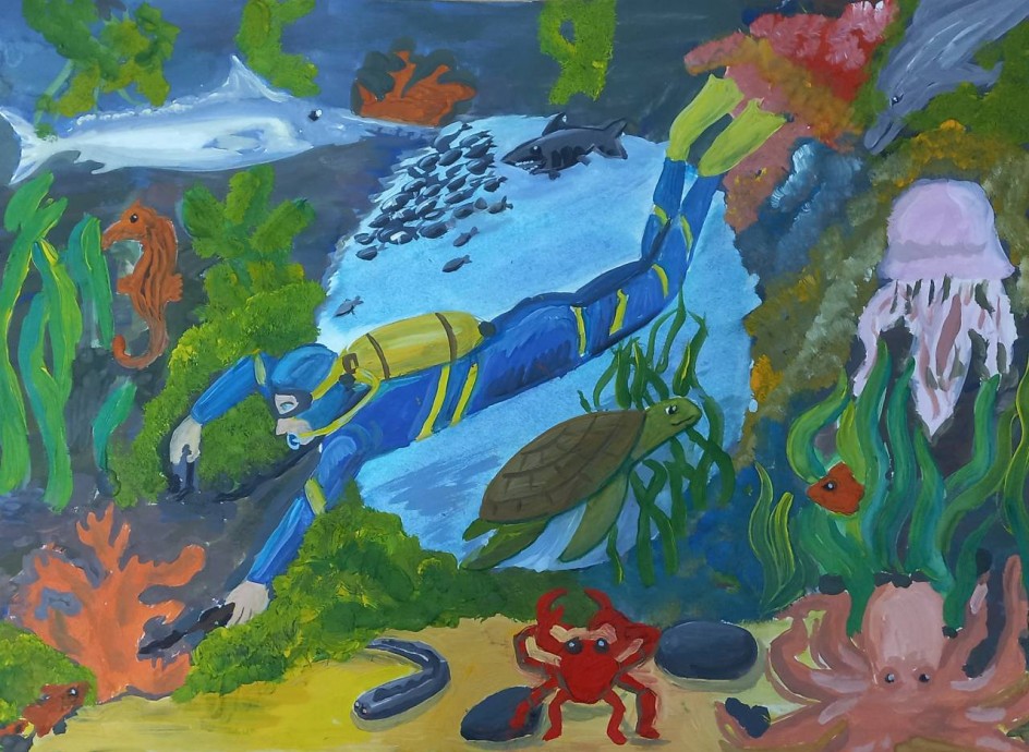 "В морской пещере"