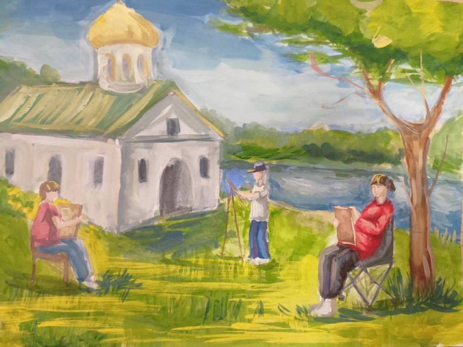 На пленэре