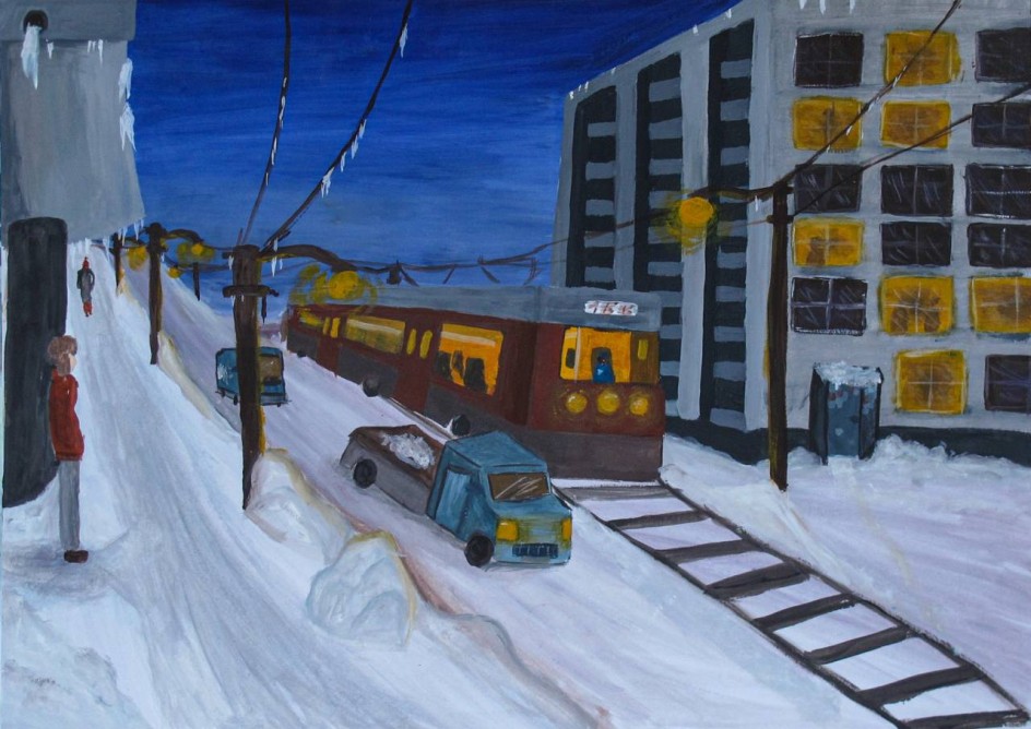 В городе