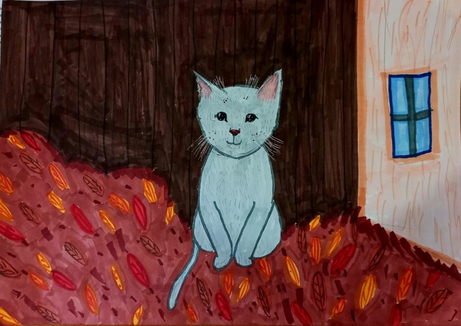 Грустный котик