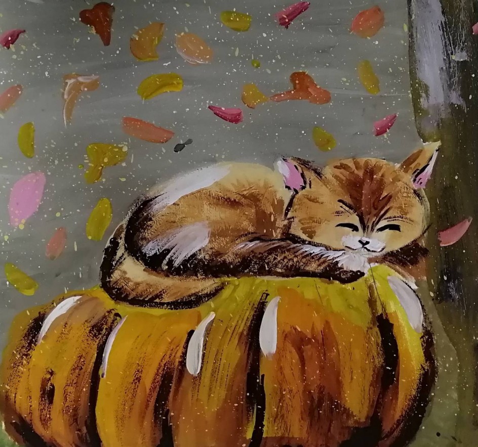 Котёнок на тыкве