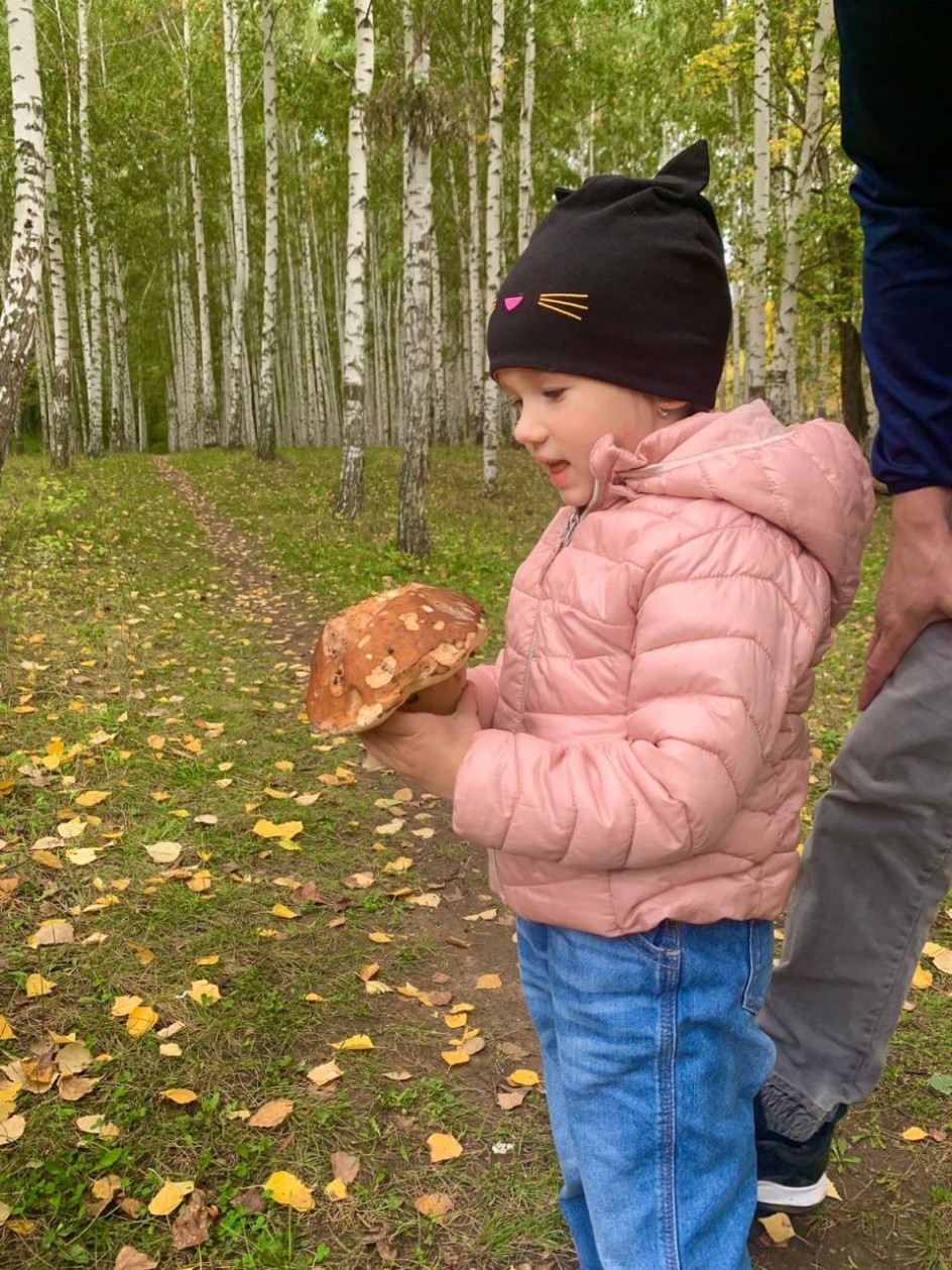 С папой по грибы
