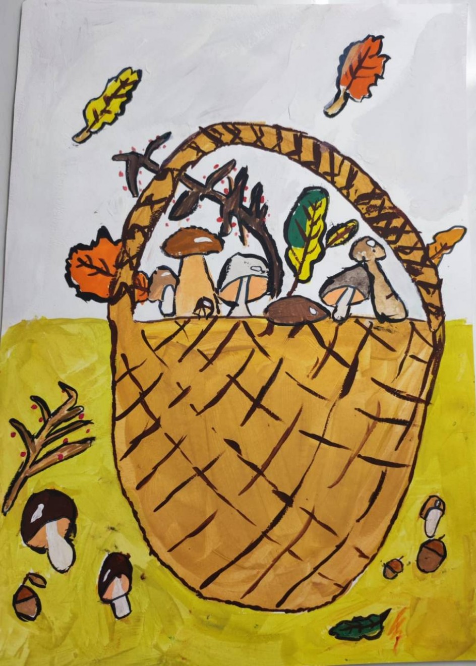 Корзинка с грибами