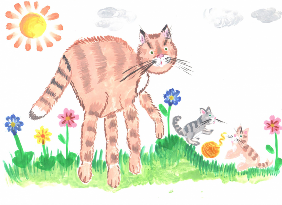 "Кошка с котятами"