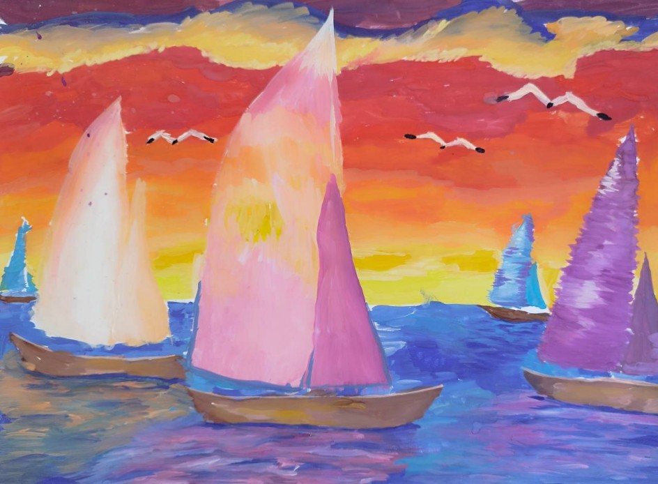 "В море"