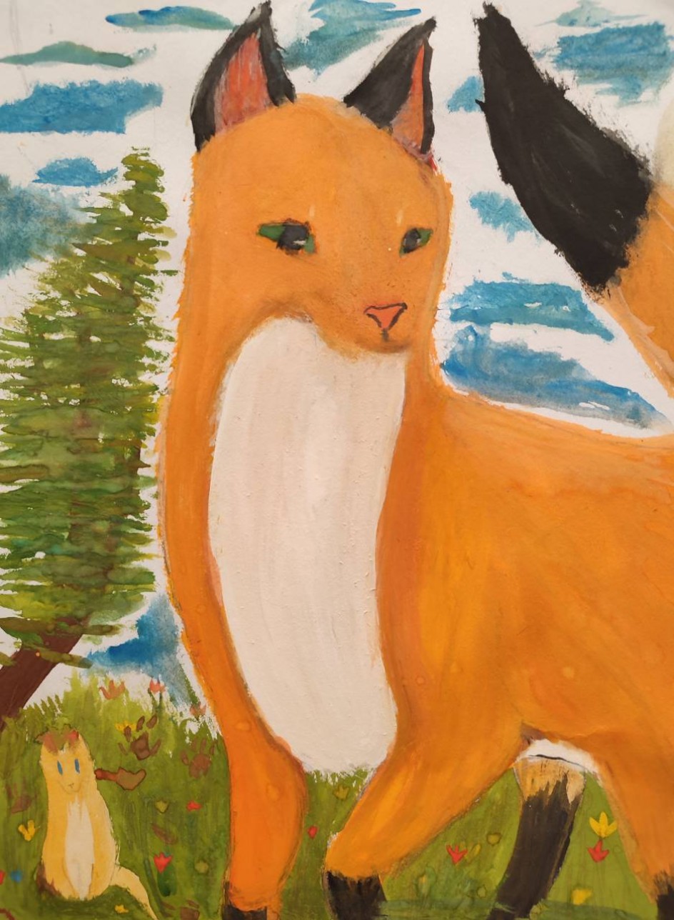 Лиса на прогулке