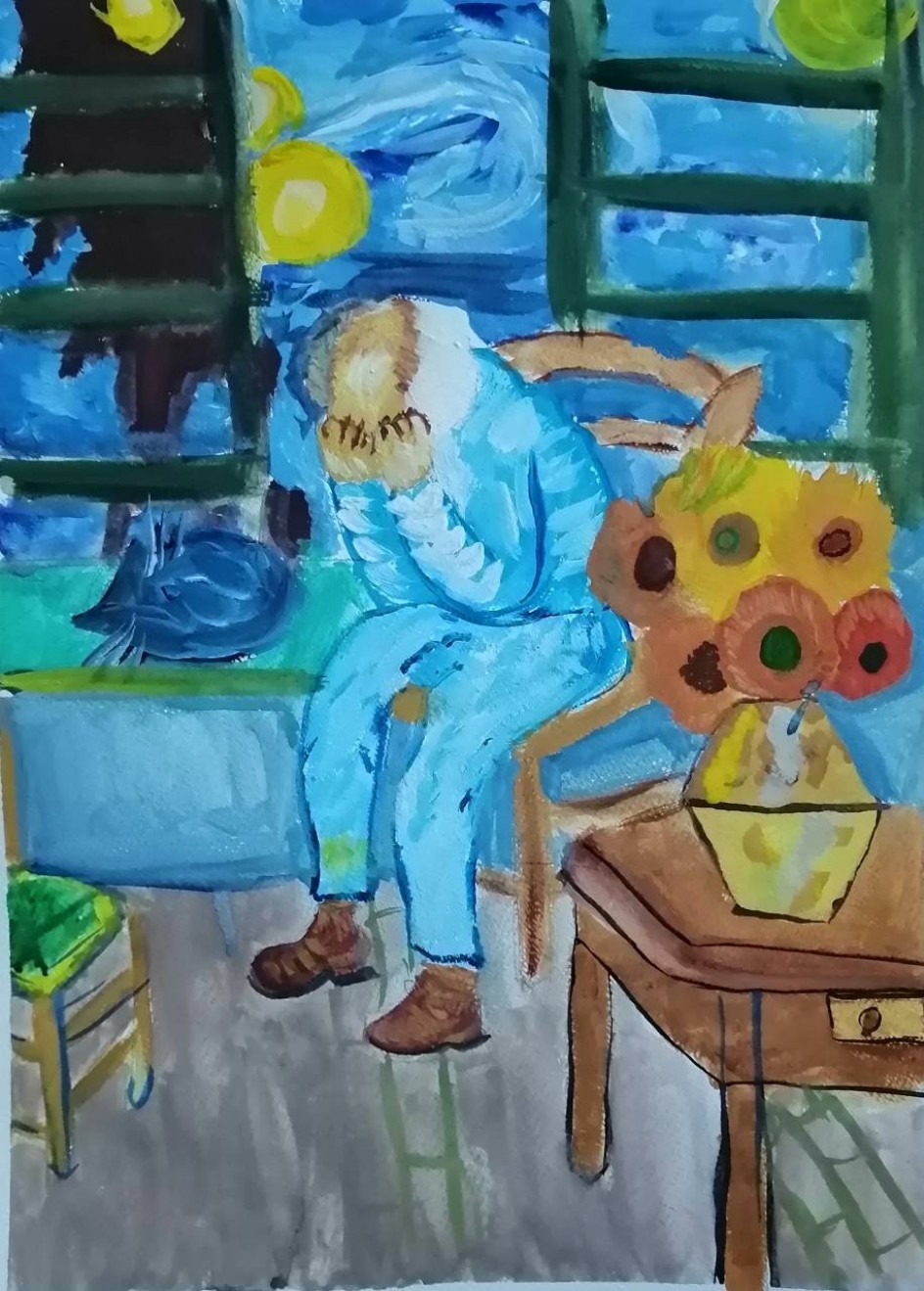 Подсолнухи .Ночь. Вечность