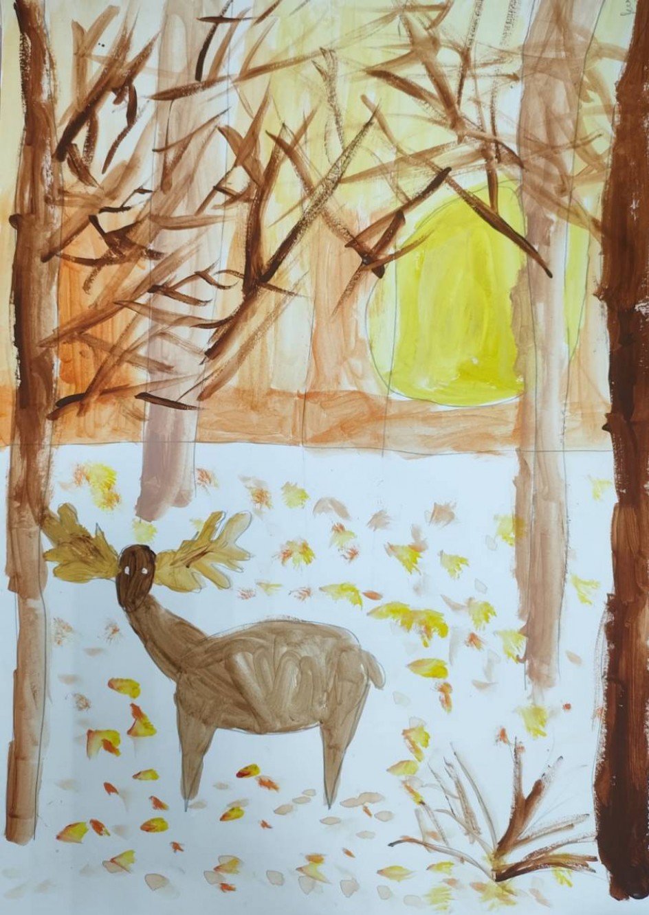 Лось в лесу