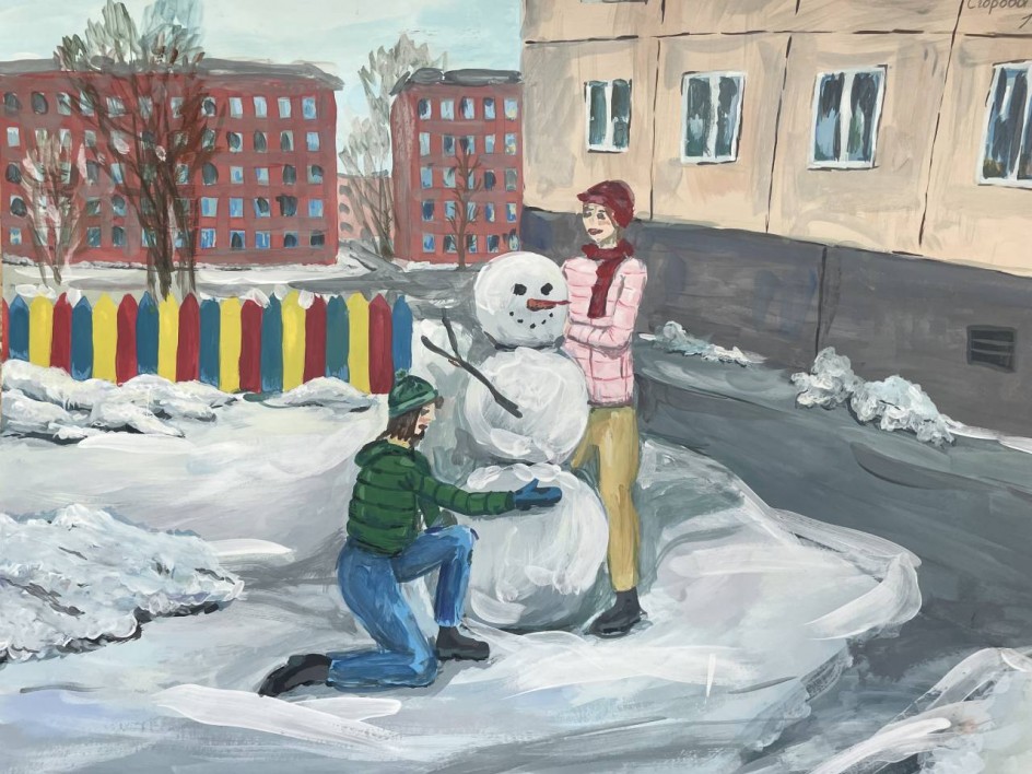 Наш снеговик