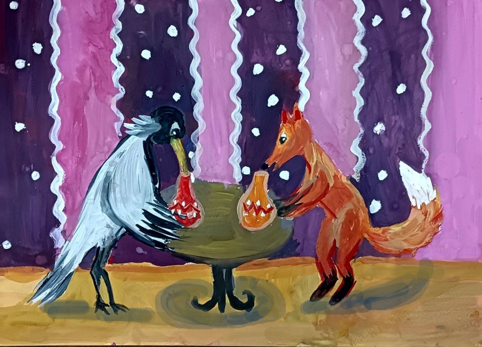 Лиса и журавль