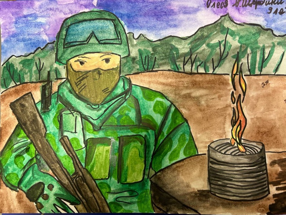 Огонь наших сердец в блиндажных свечах для вас, наши защитники!
