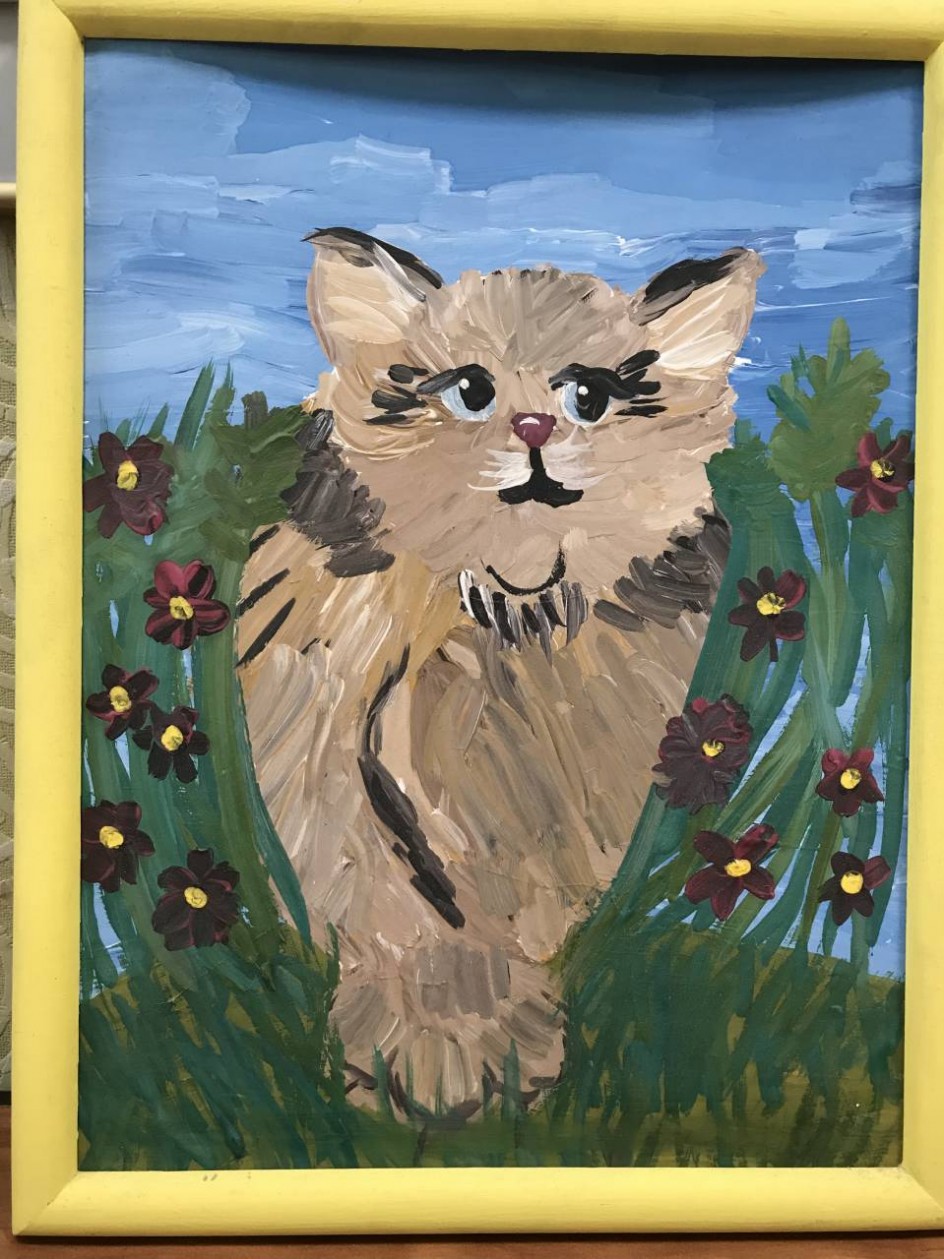 Мой котик на прогулке