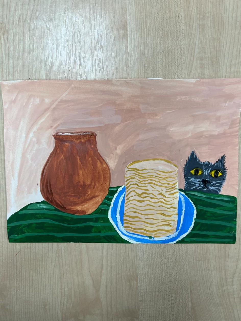Кот и блины