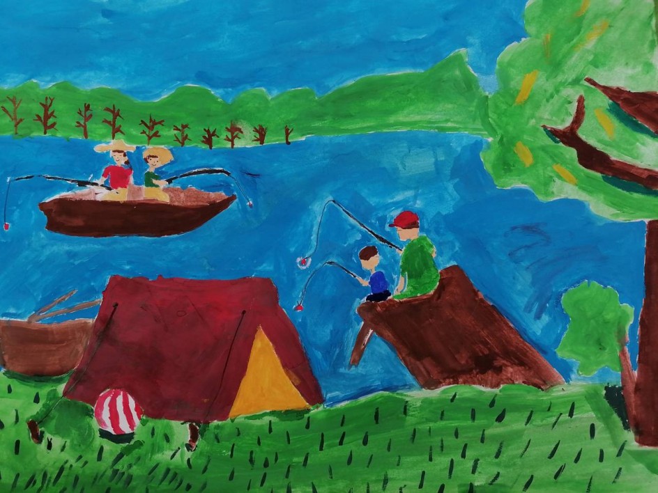 Всей семьёй на рыбалку