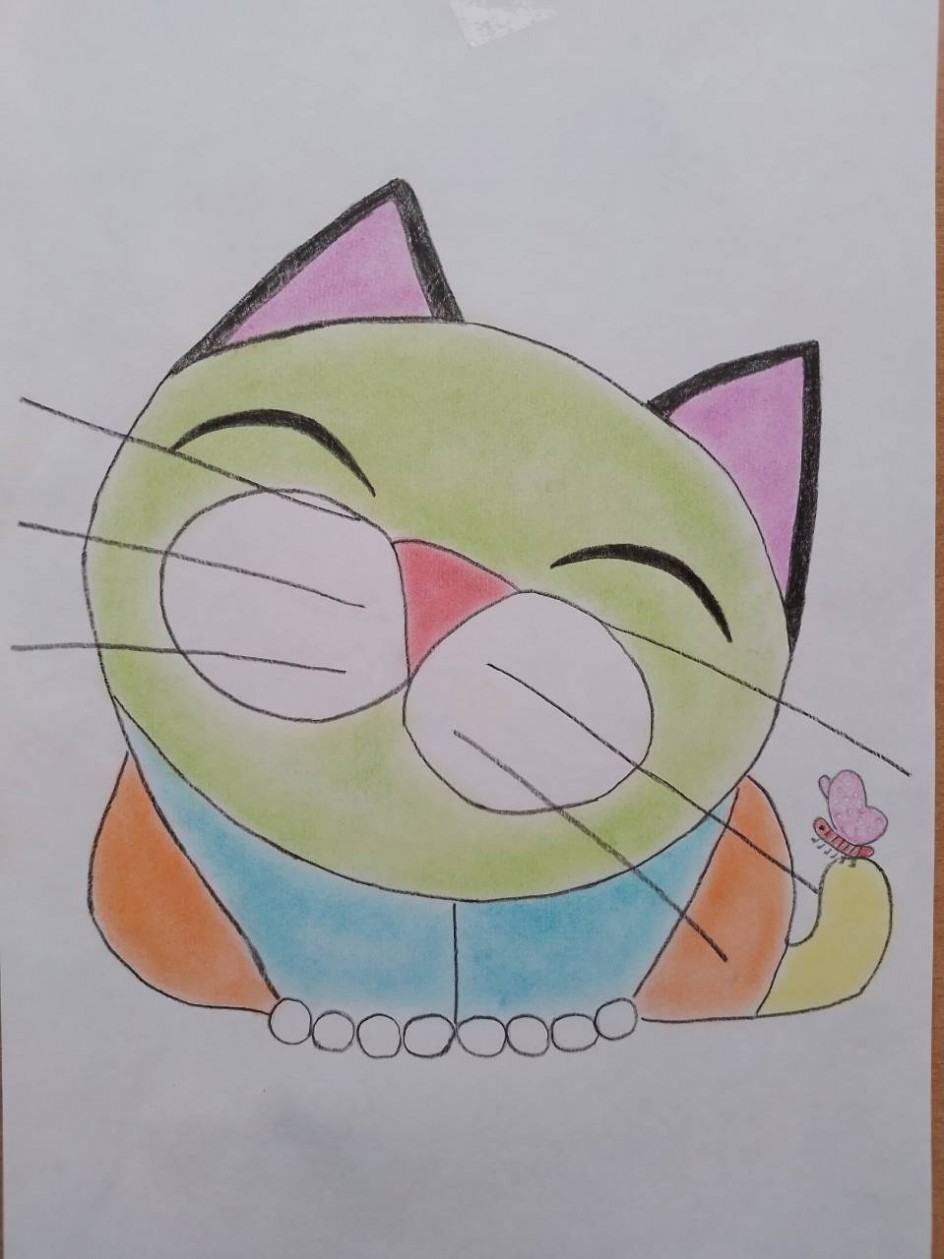 Котик и бабочка