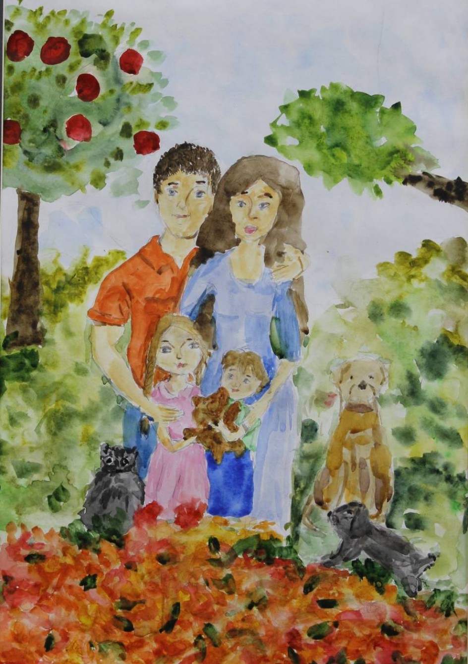 Герасимова Анна,  Моя дружная семья.  9 лет, 4 кл