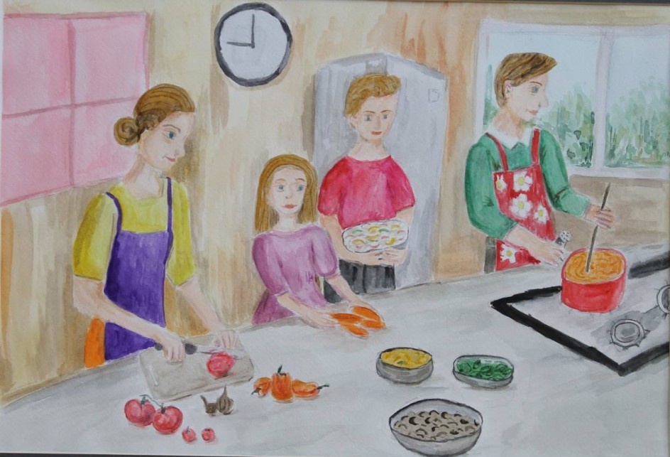 Смирнова Софья,  Мама, папа, брат и я вместе дружная семья.  10 лет, 4 кл