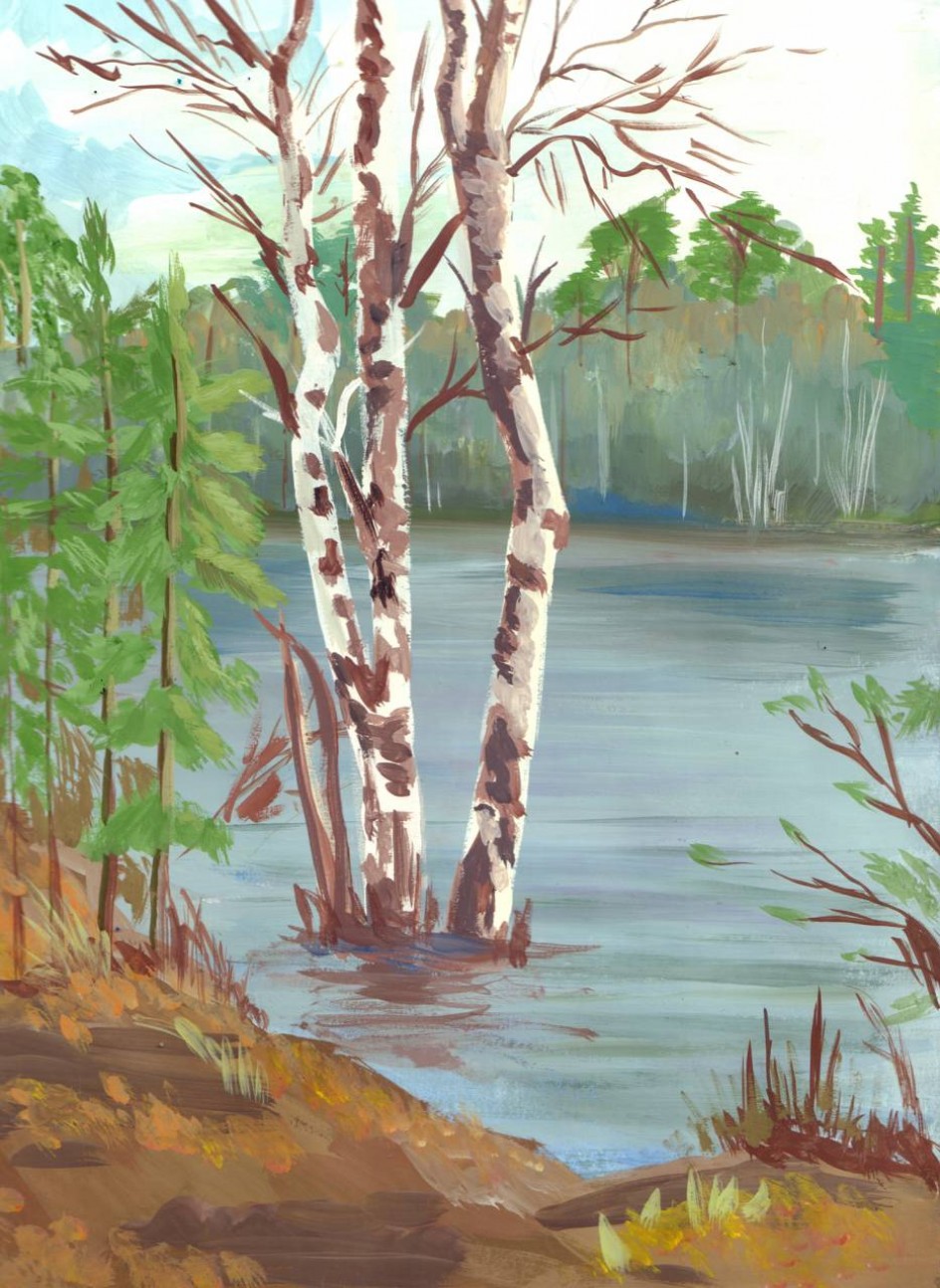 Березки в воде