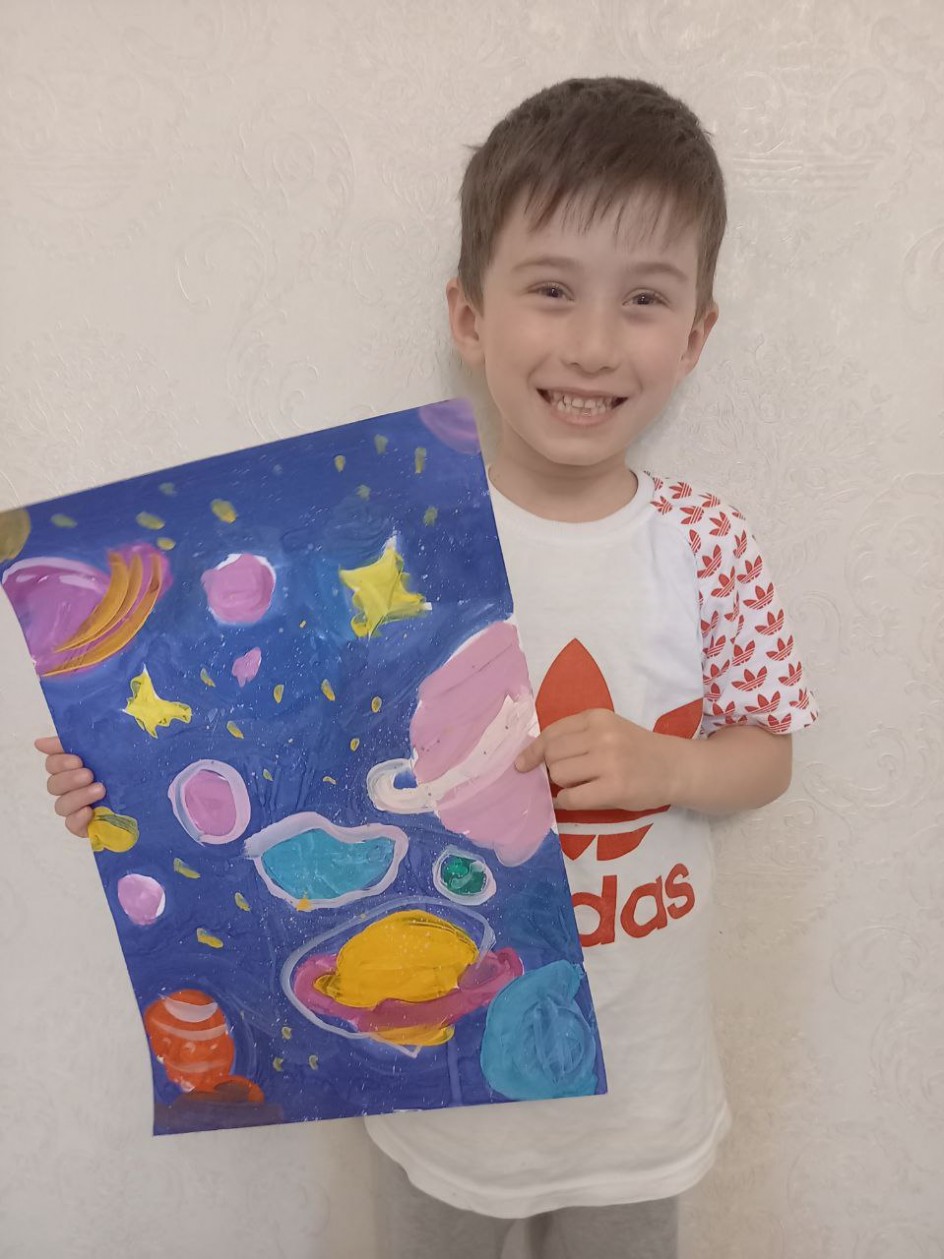 рисунок ко Дню Космонавтики