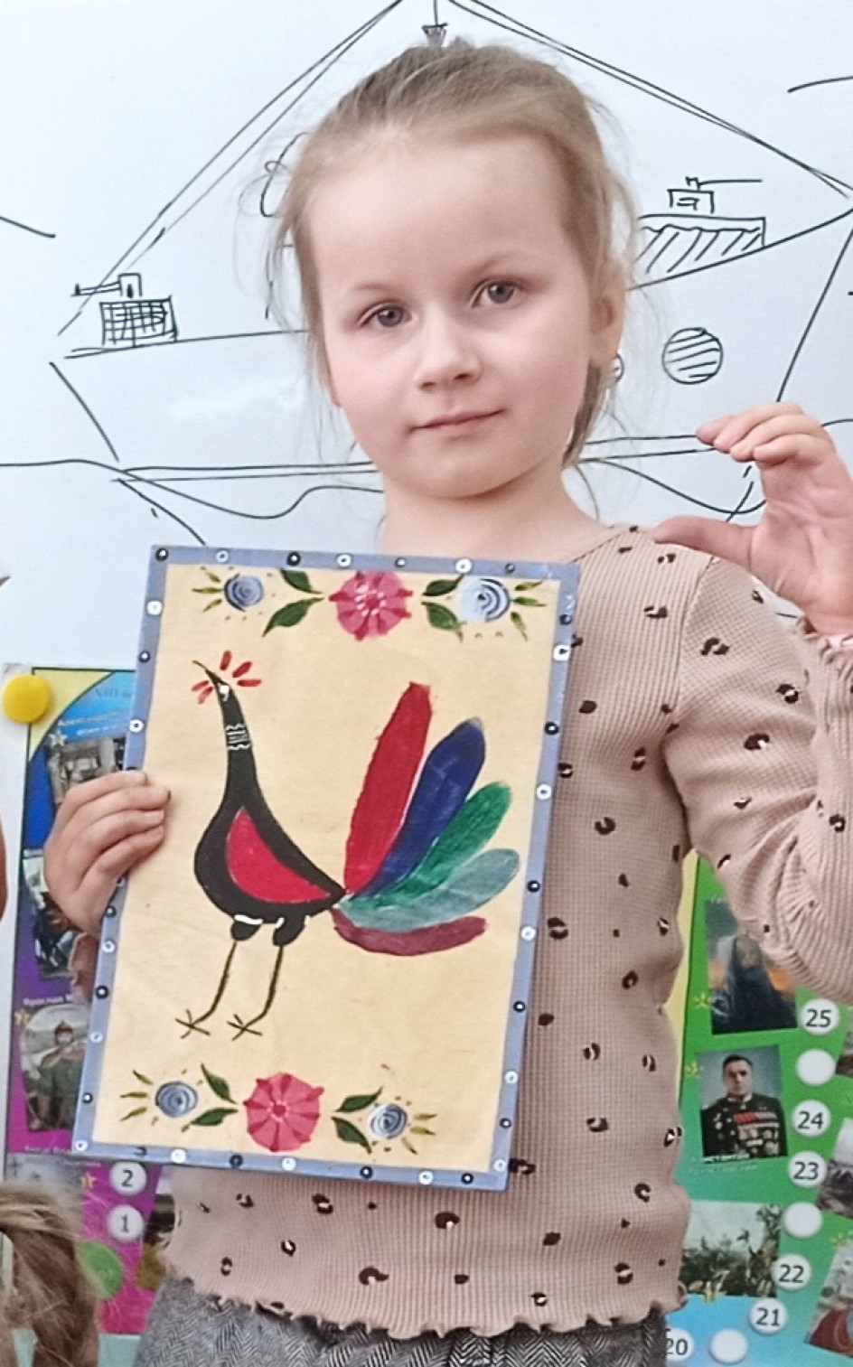 Городецкий молодой петух