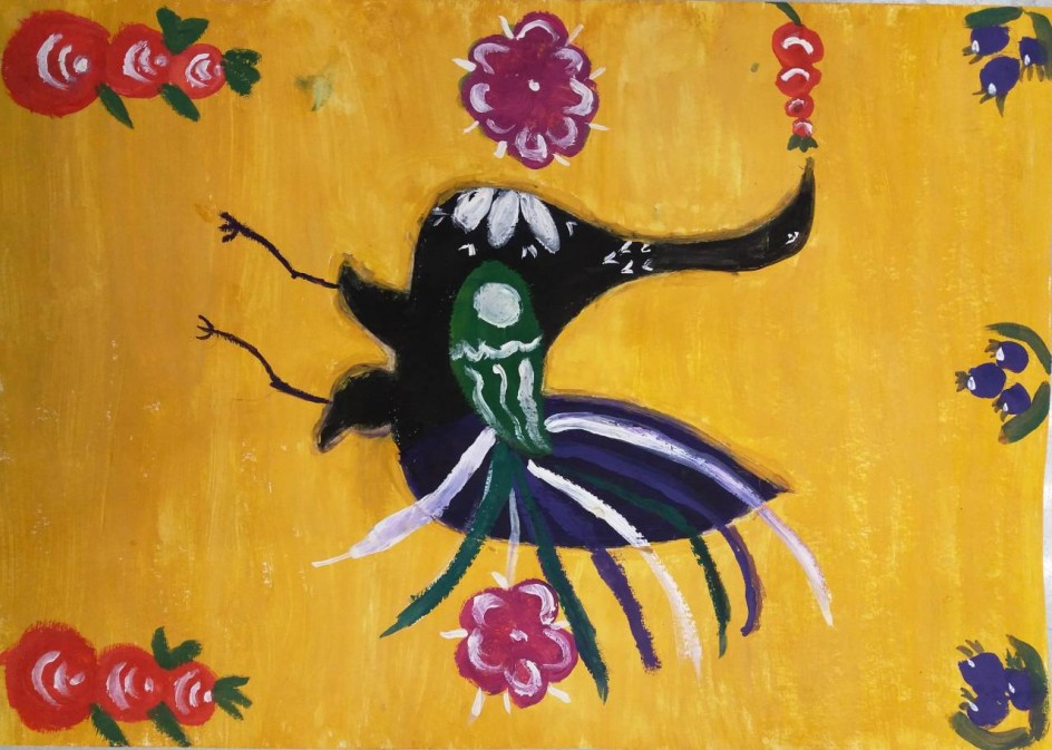 Гуляла птица  во саду