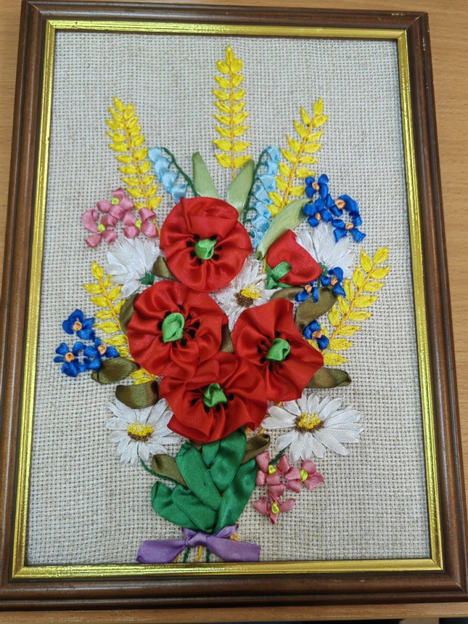 Летний букет "Маки с колосьями"