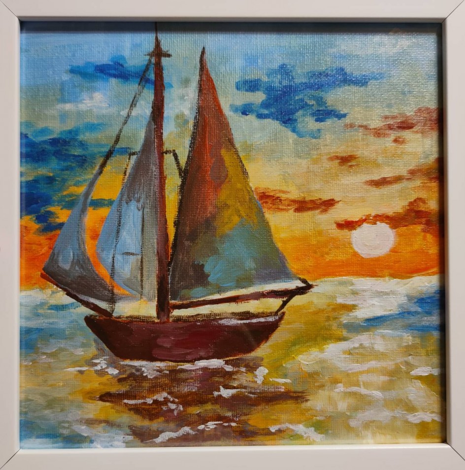 Закат в море