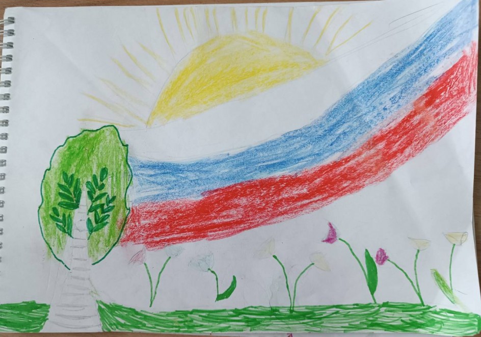 Флаг над поляной
