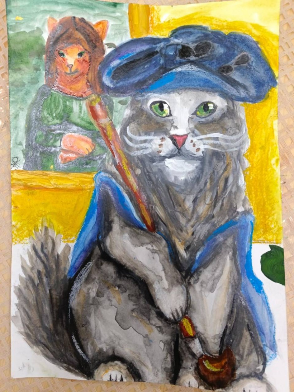 Кот - художник