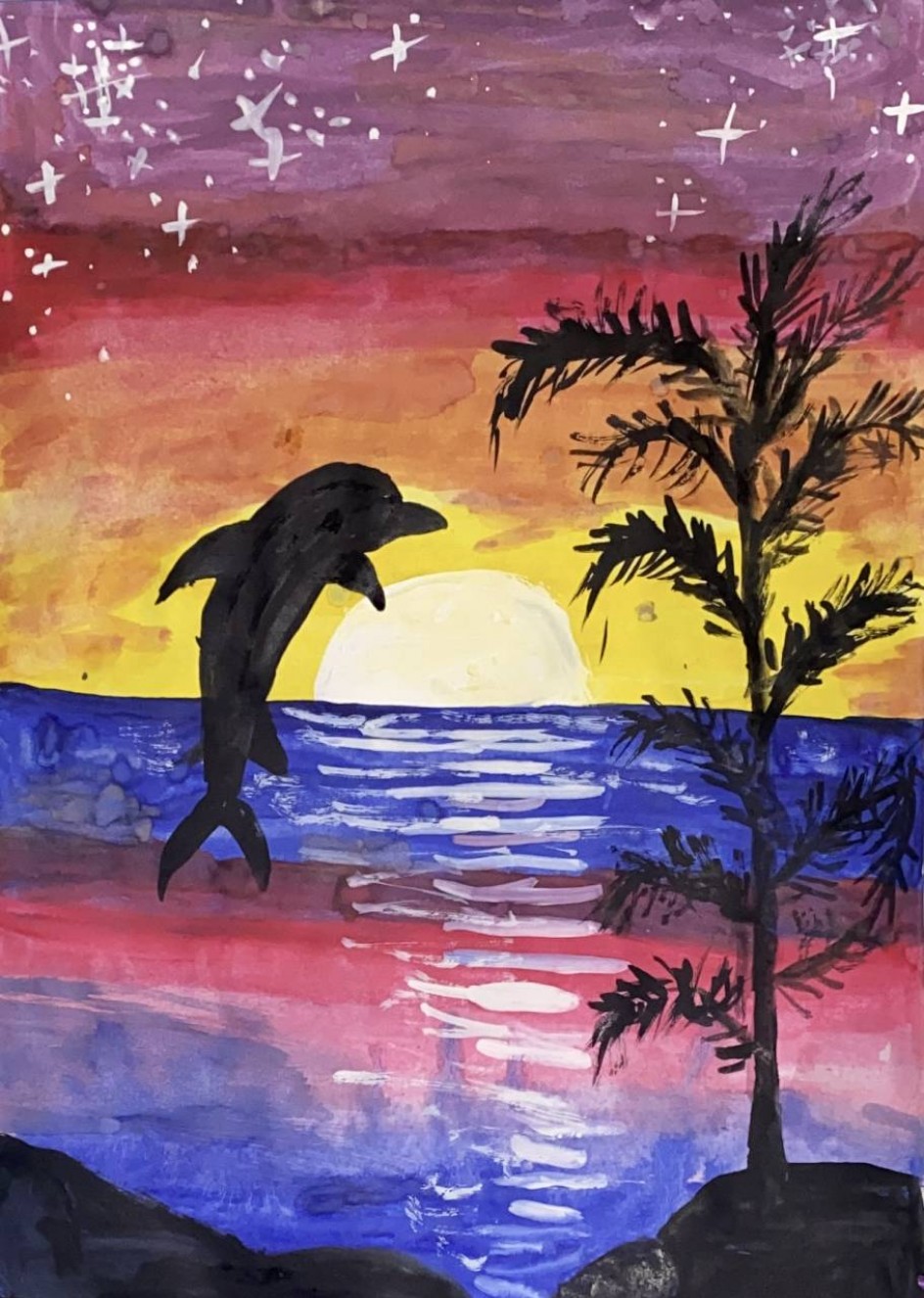 Закат на море