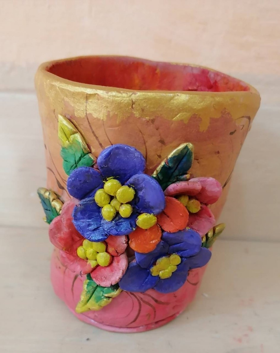 Чашка"Осенние цветы"