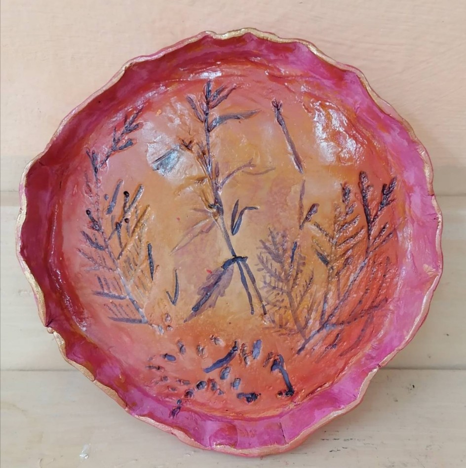 Тарелочка "Осень. Листь"