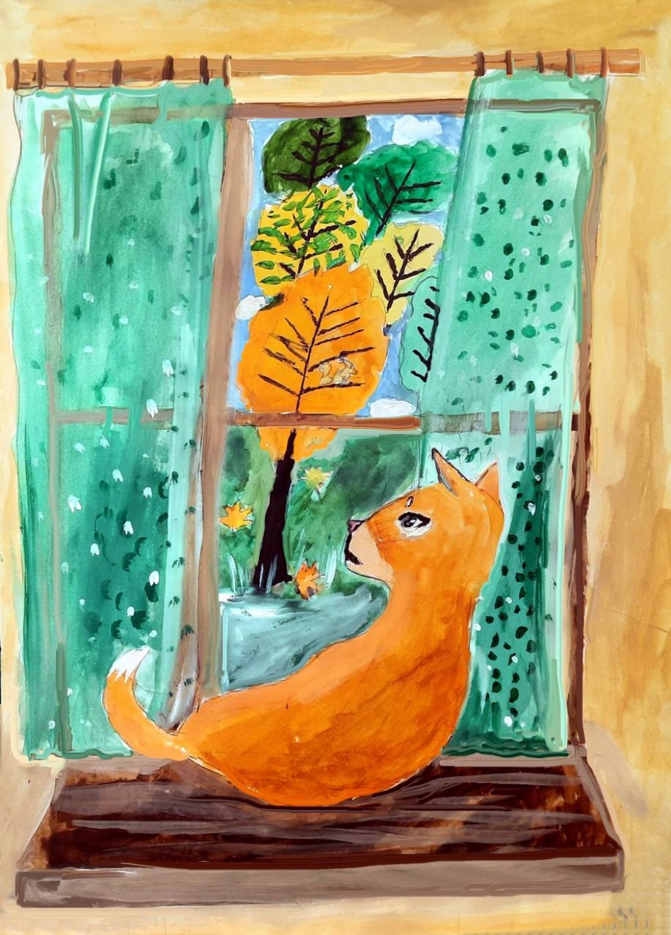 Кошка на окошке