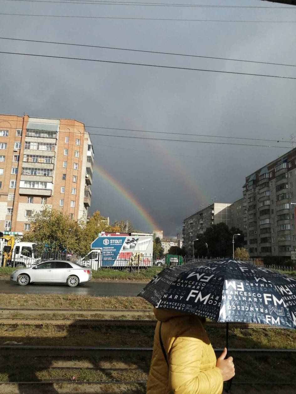 Двойная радуга в сентябре