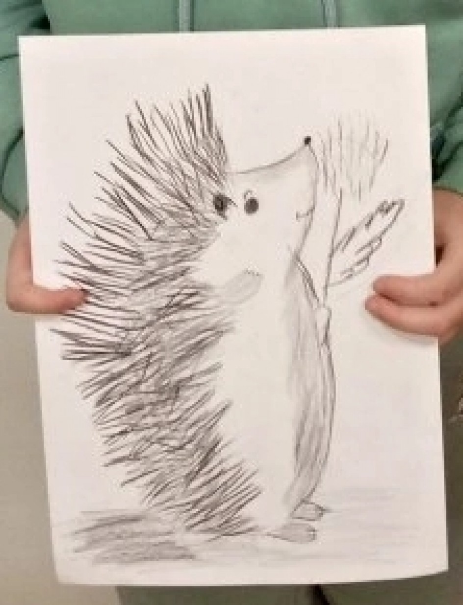 "Ёжик с цветком"