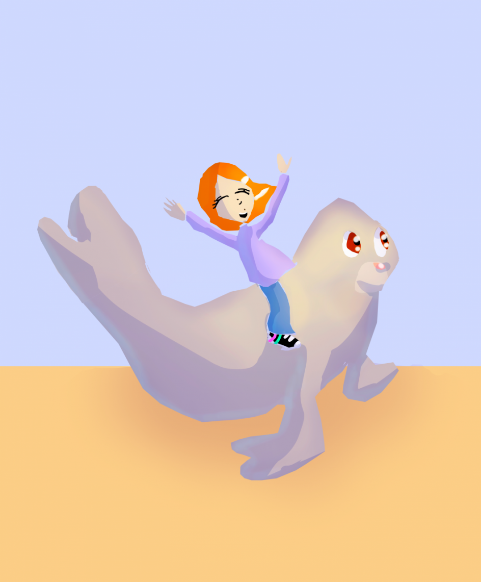 Плакат ,,я и мой друг морской котик''