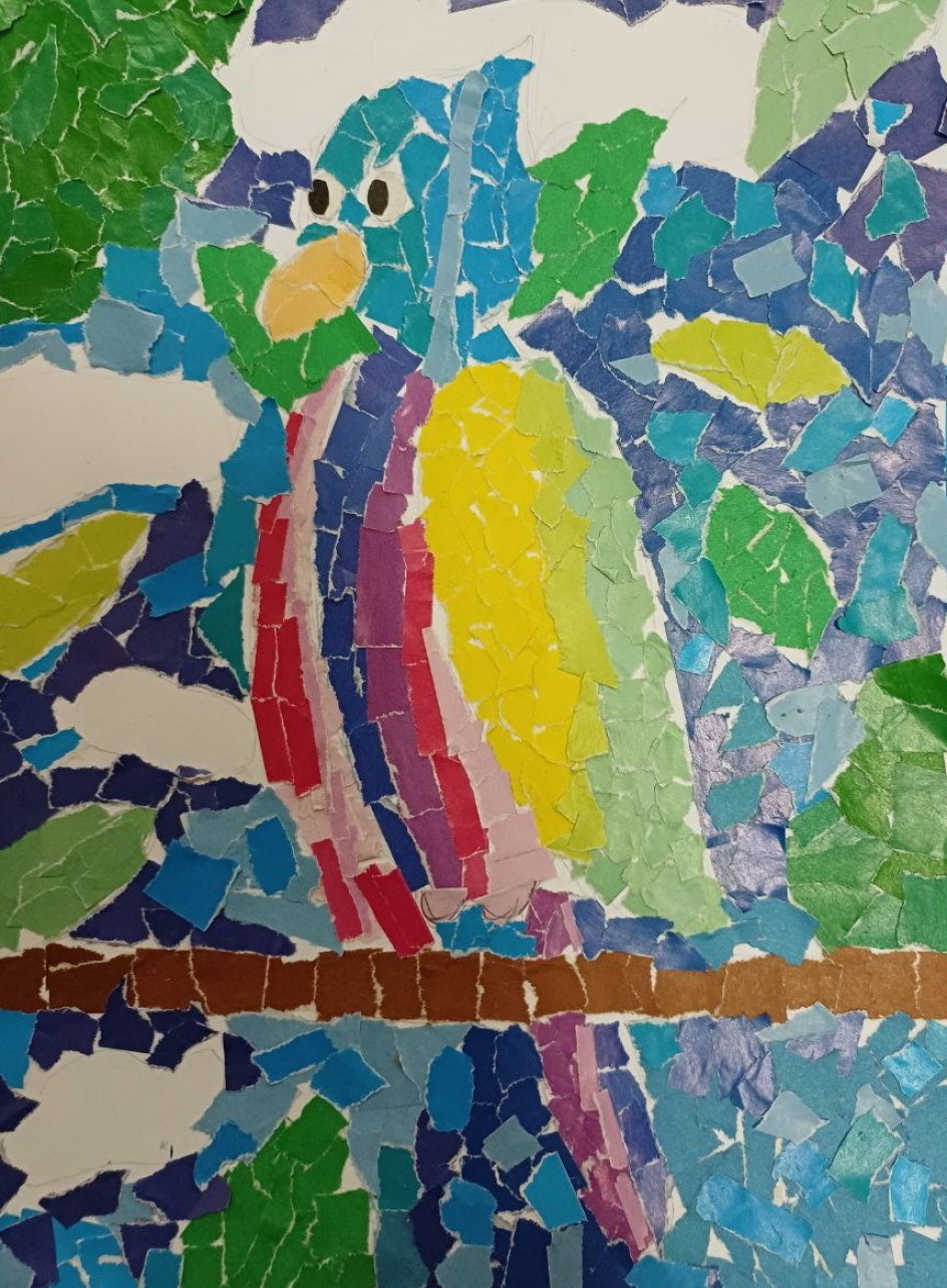 Разноцветный попугай