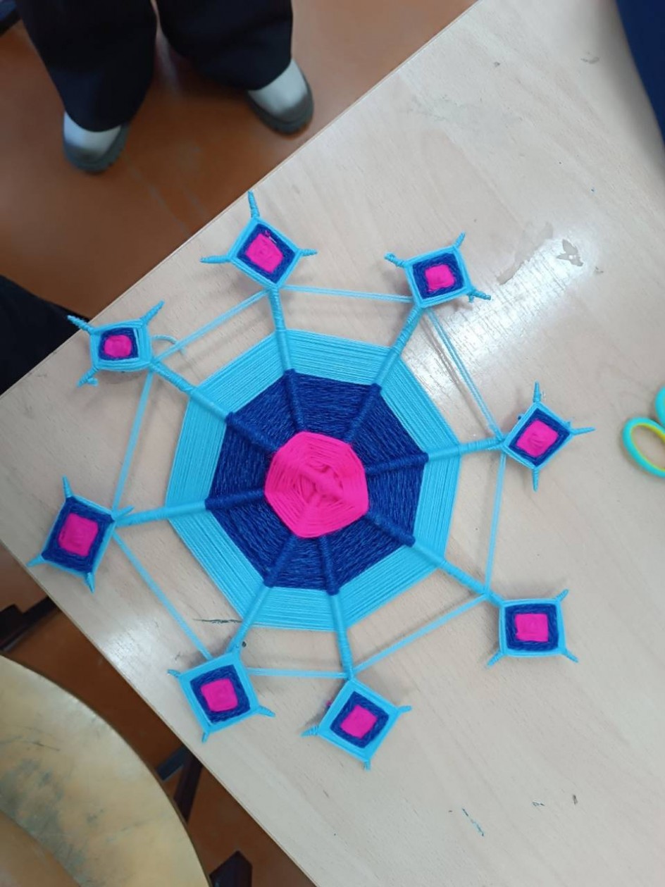 Мандала из ниток